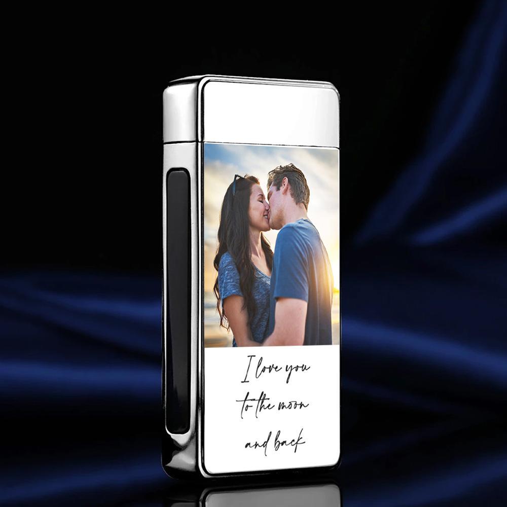 Accendino Con Foto Incisa Accendino Fotografico Personalizzato Argento E Nero - soufeelit