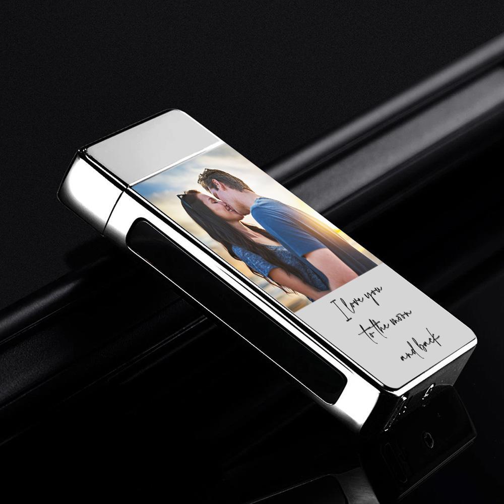 Accendino Con Foto Incisa Accendino Fotografico Personalizzato Argento E Nero - soufeelit