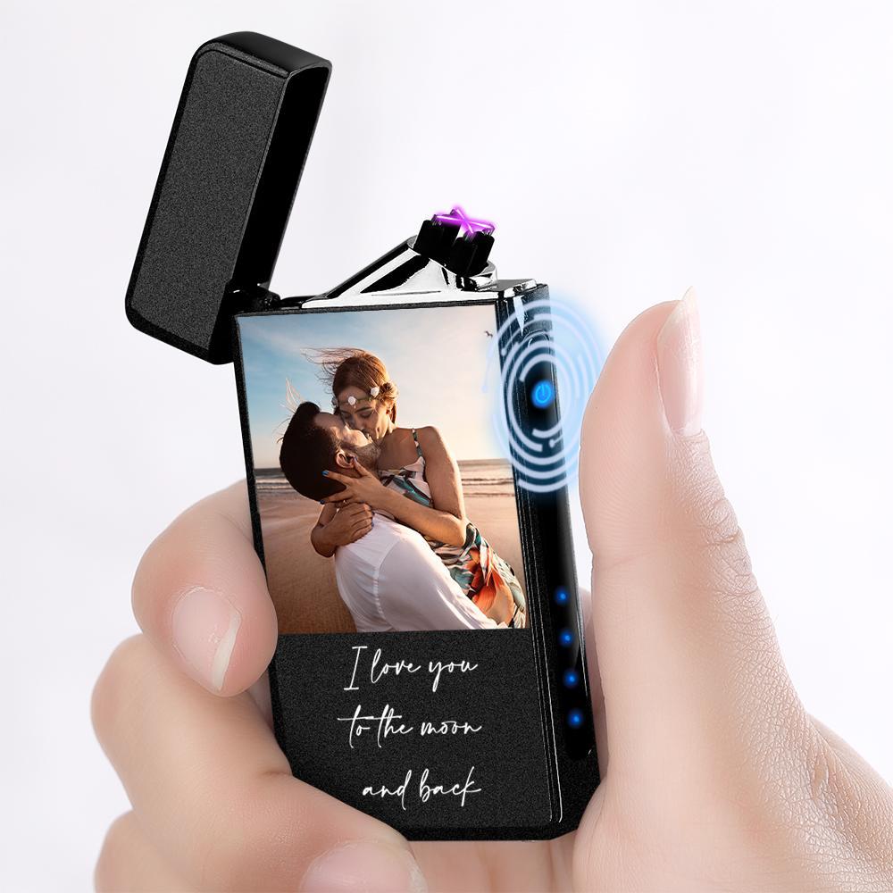 Accendino Con Foto Incisa Accendino Fotografico Personalizzato Argento E Nero - soufeelit