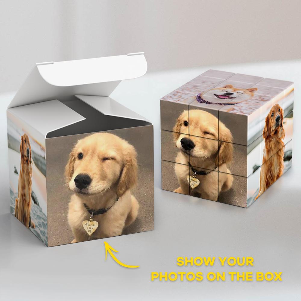 Cubo di Rubic personalizzato con sei foto regali&Cubo Vetro Con Foto