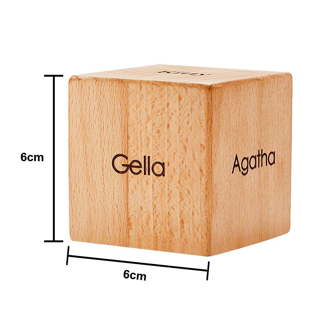 Regali Creativi Cubo Di Legno Con Ornamento Inciso Personalizzato - soufeelit-Cubo Vetro Con Foto