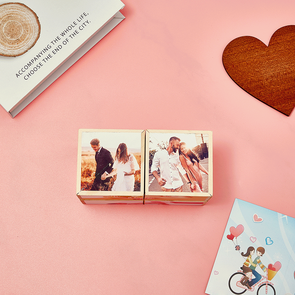 Cubo Di rubic Multifoto Personalizzato Ornamento Per La Casa Personalizzato Cubo Di rubic - soufeelit