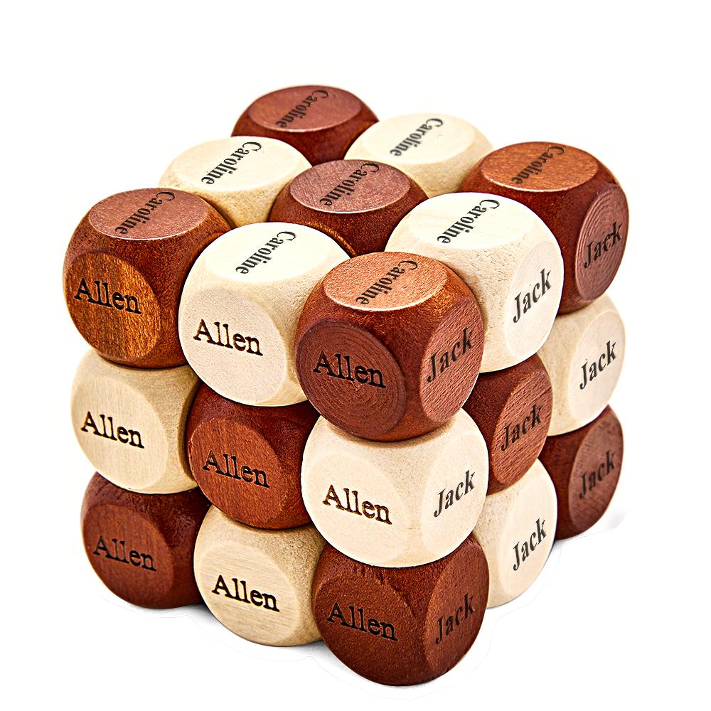 Cube Puzzle Game Puzzle Di Serpenti In Legno Gioco Notturno In Famiglia Giochi Divertenti E Giochi Da Tavolo Con Nome Di Famiglia Il Miglior Regalo Per La Famiglia Del Bambino - soufeelit