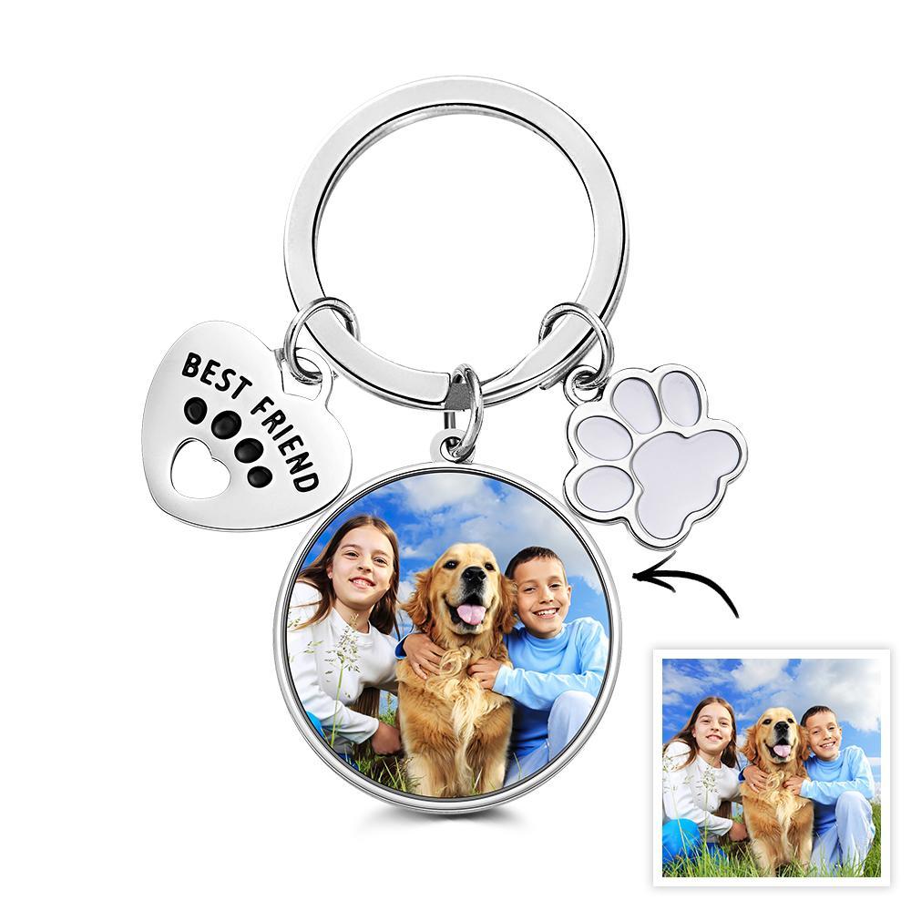 Portachiavi Con Foto Personalizzata Best Friend Pet Dog Love Gifts - soufeelit