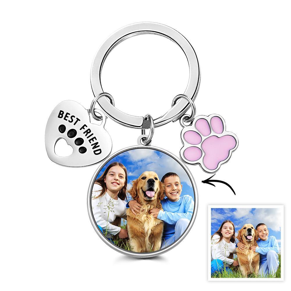 Portachiavi Con Foto Personalizzata Best Friend Pet Dog Love Gifts - soufeelit