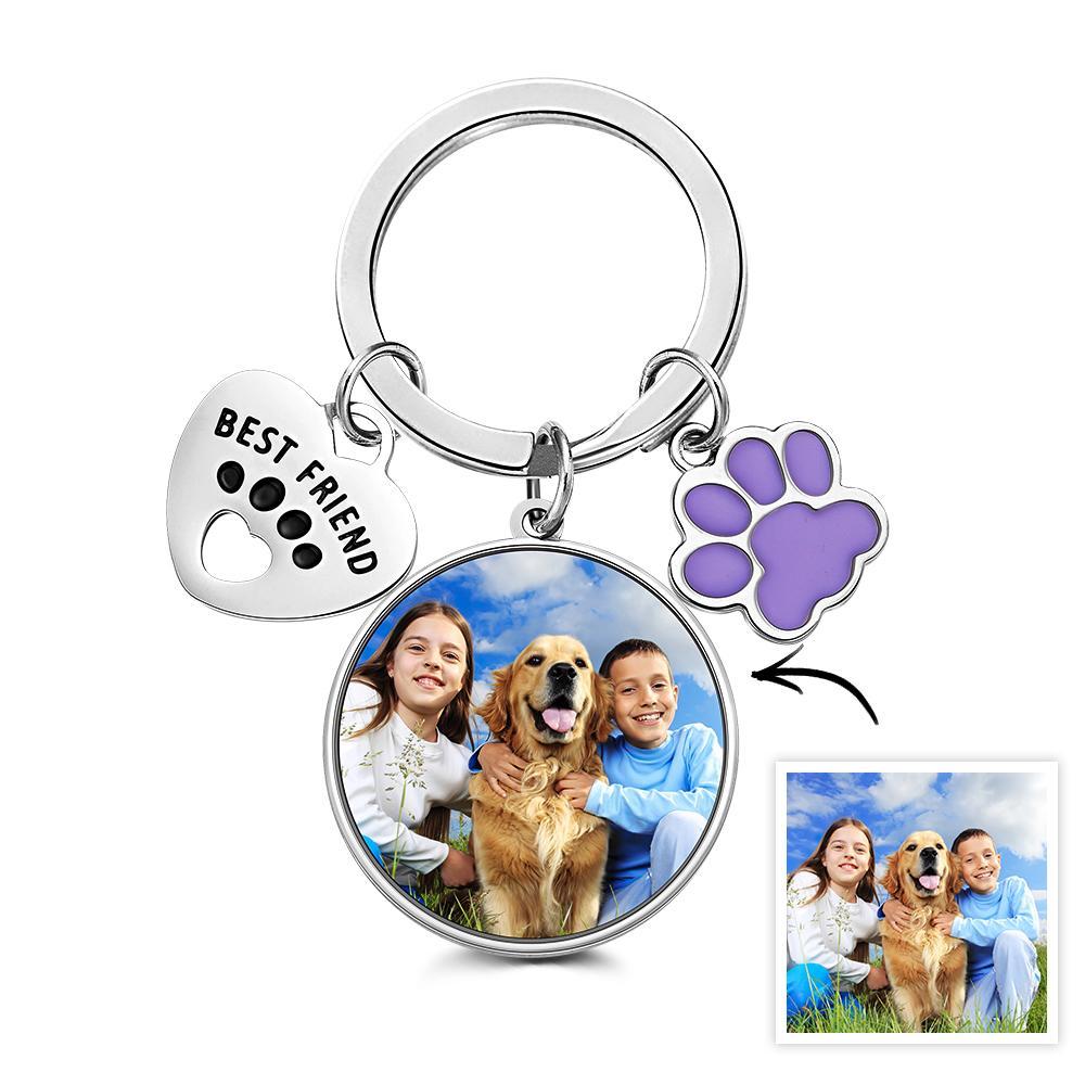 Portachiavi Con Foto Personalizzata Best Friend Pet Dog Love Gifts - soufeelit