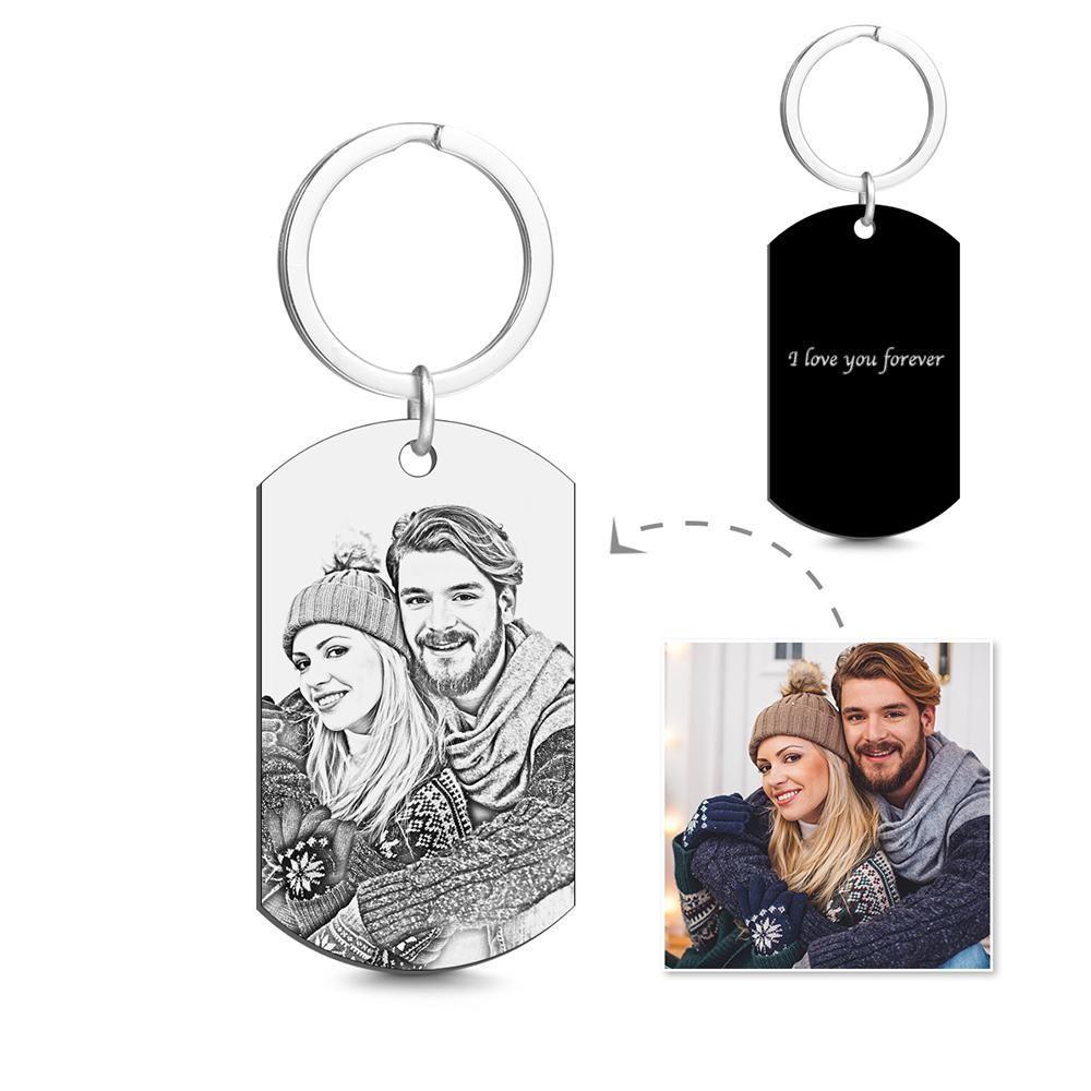 Portachiavi con collana con foto personalizzata Set Medagliette per cani con foto Set Regali per papà