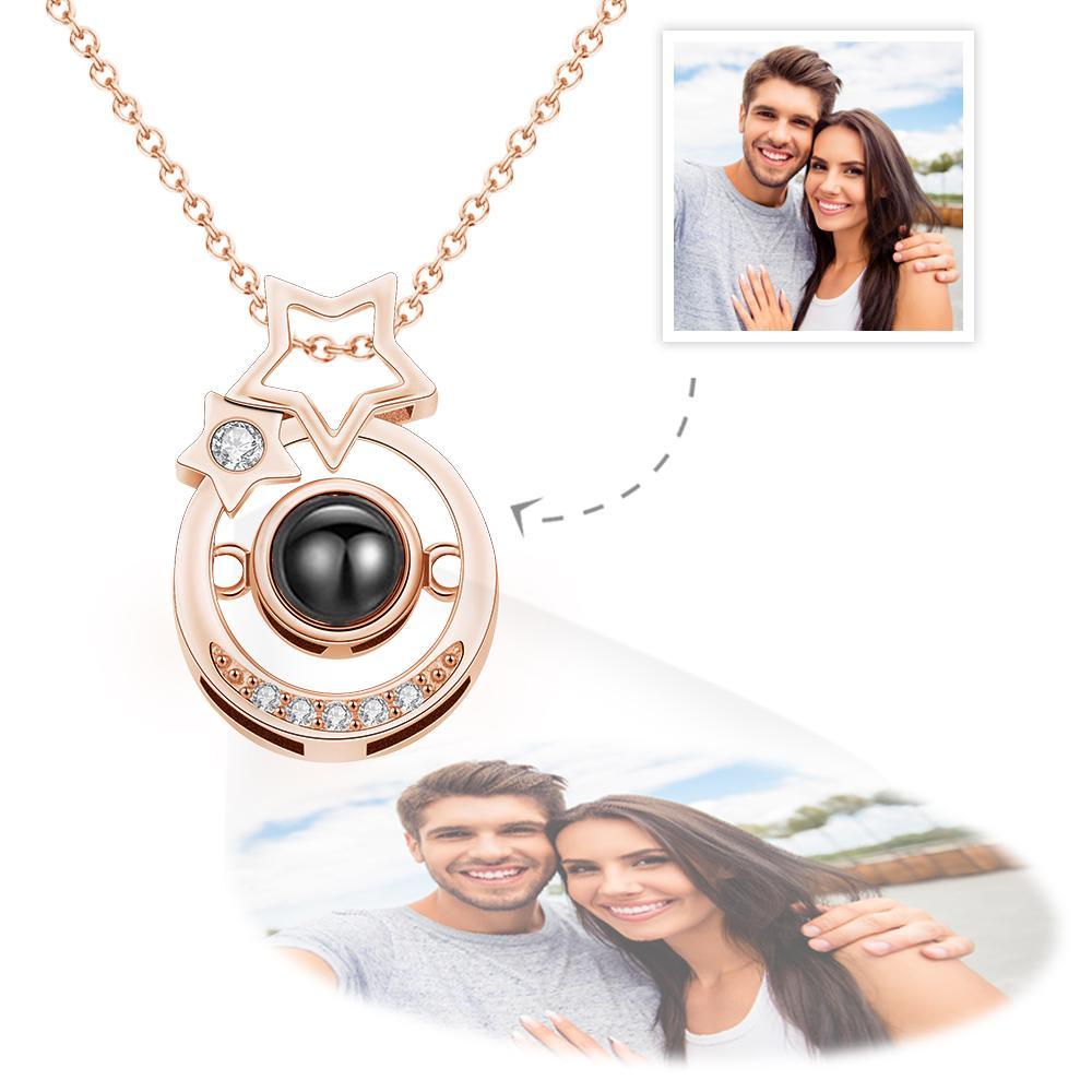 Collana Con Proiezione Di Foto Personalizzata Collana Con Proiezione Di Piccole Stelle Regalo Unico - soufeelit