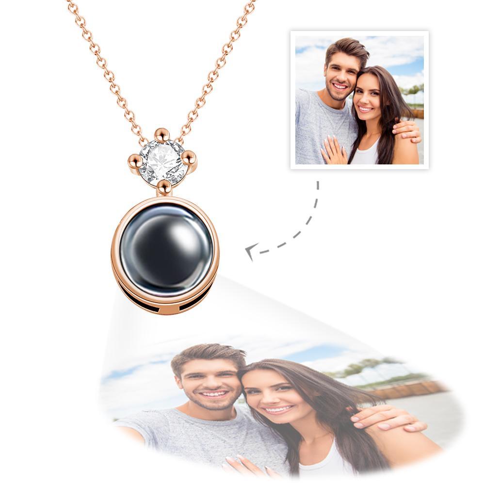 Collana Personalizzata Con Proiezione Di Foto Regalo Personalizzato Con Collana A Cerchio Tondo Per Le Donne - soufeelit