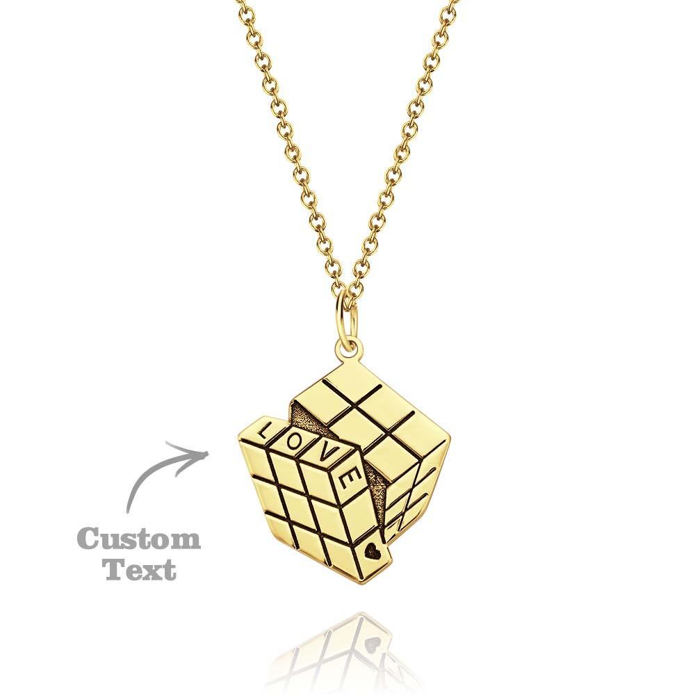 Collana Con Ciondolo Personalizzata Collana Con Ciondolo Cubo D'amore Personalizzabile Regali Di Alta Gioielleria - soufeelit