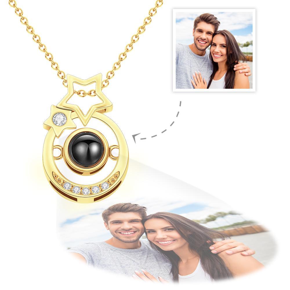 Collana Con Proiezione Di Foto Personalizzata Collana Con Proiezione Di Piccole Stelle Regalo Unico - soufeelit