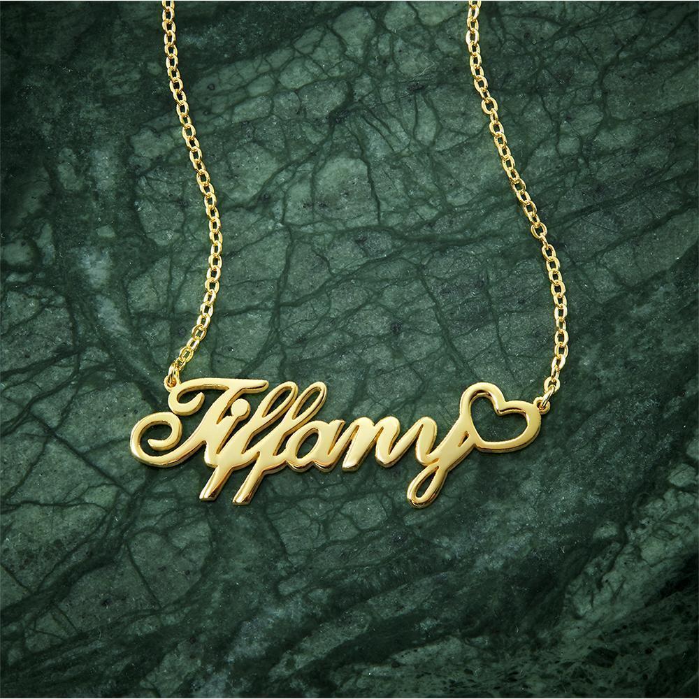 Collana Con Nome A Cuore Piccolo Personalizzato, Personalizza I Regali Per Il Tuo Nome