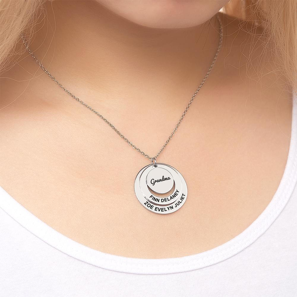 Collana Con Nome Inciso Collana Regali Commemorativi Per Parenti