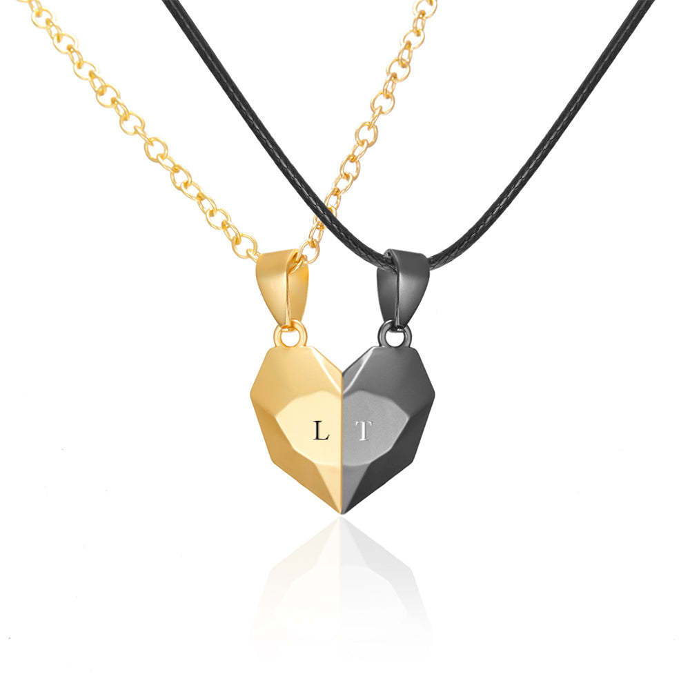 Collane Con Ciondolo A Forma Di Cuore E Due Anime Personalizzate Per Coppie Che Desiderano Una Collana Magnetica Per Coppie - soufeelit