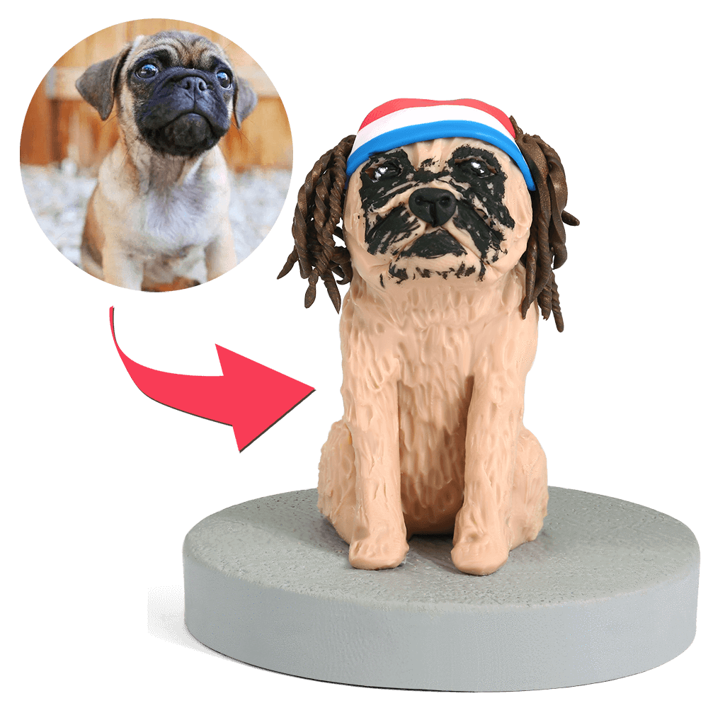 Completamente Personalizzabile 1 Animale Domestico Personalizzato Bobblehead Con Testo Inciso