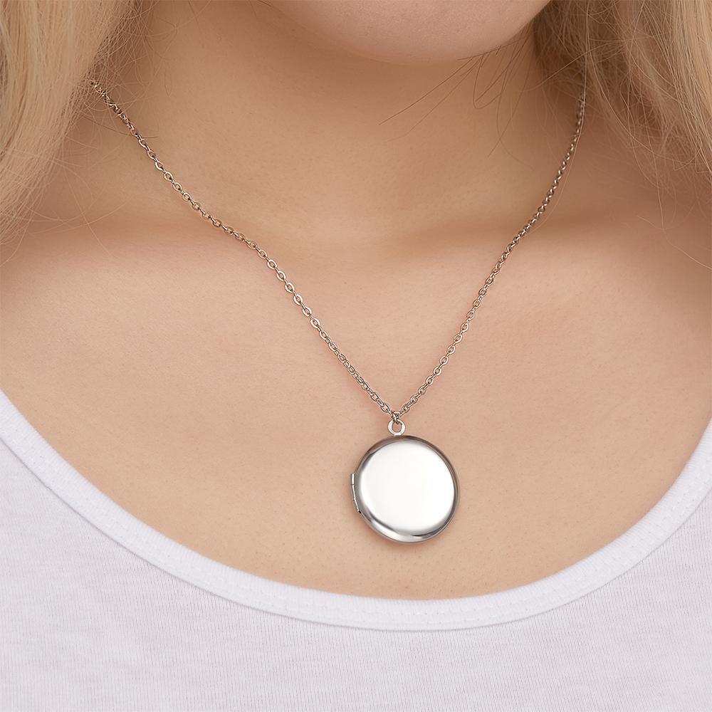 Collana Con Foto Con Due Immagini Catena Color Argento Idee Regalo Regali Per La Mamma - soufeelit