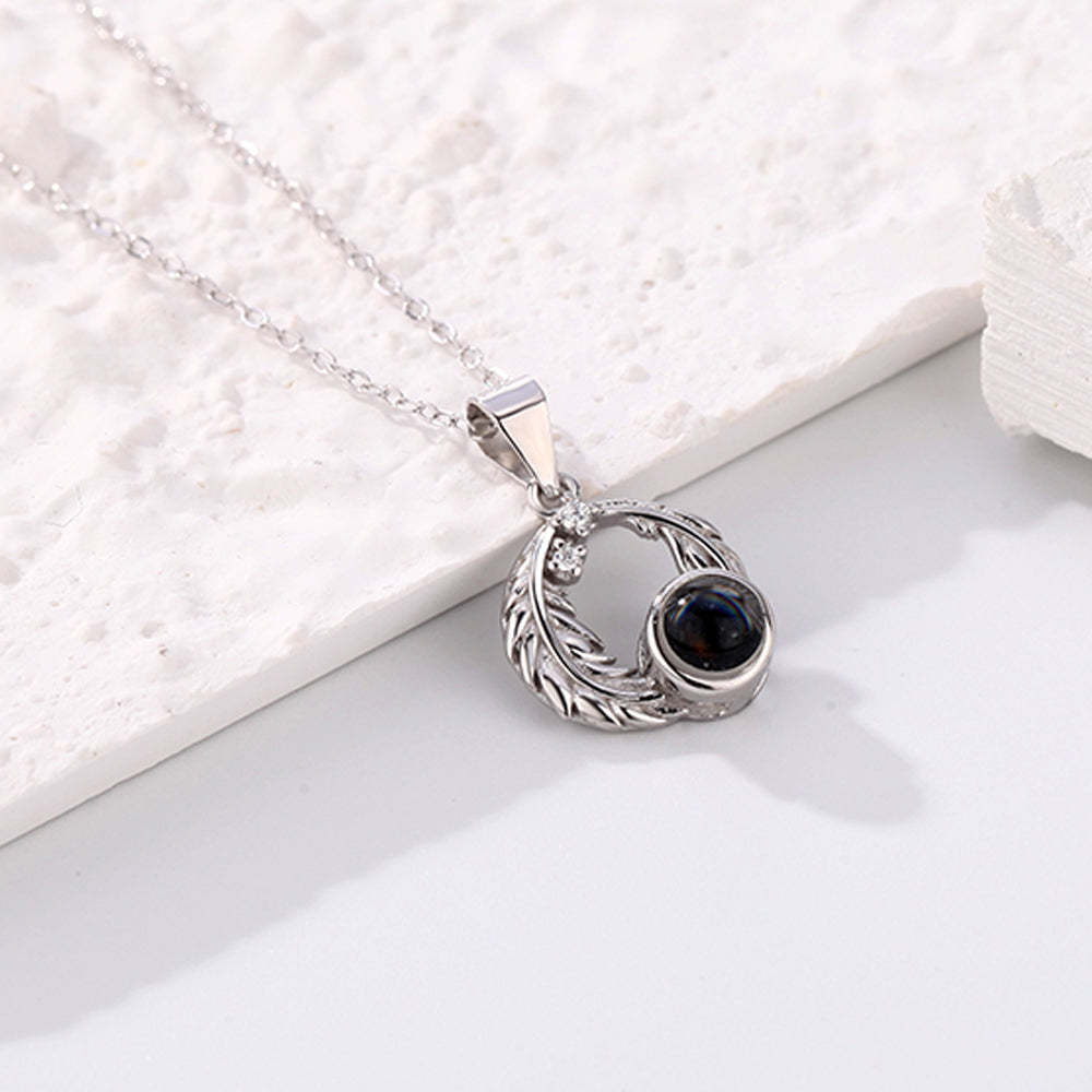 Collana Con Proiezione Personalizzata Foglie Collana Con Foto Regalo Per Coppie - soufeelit