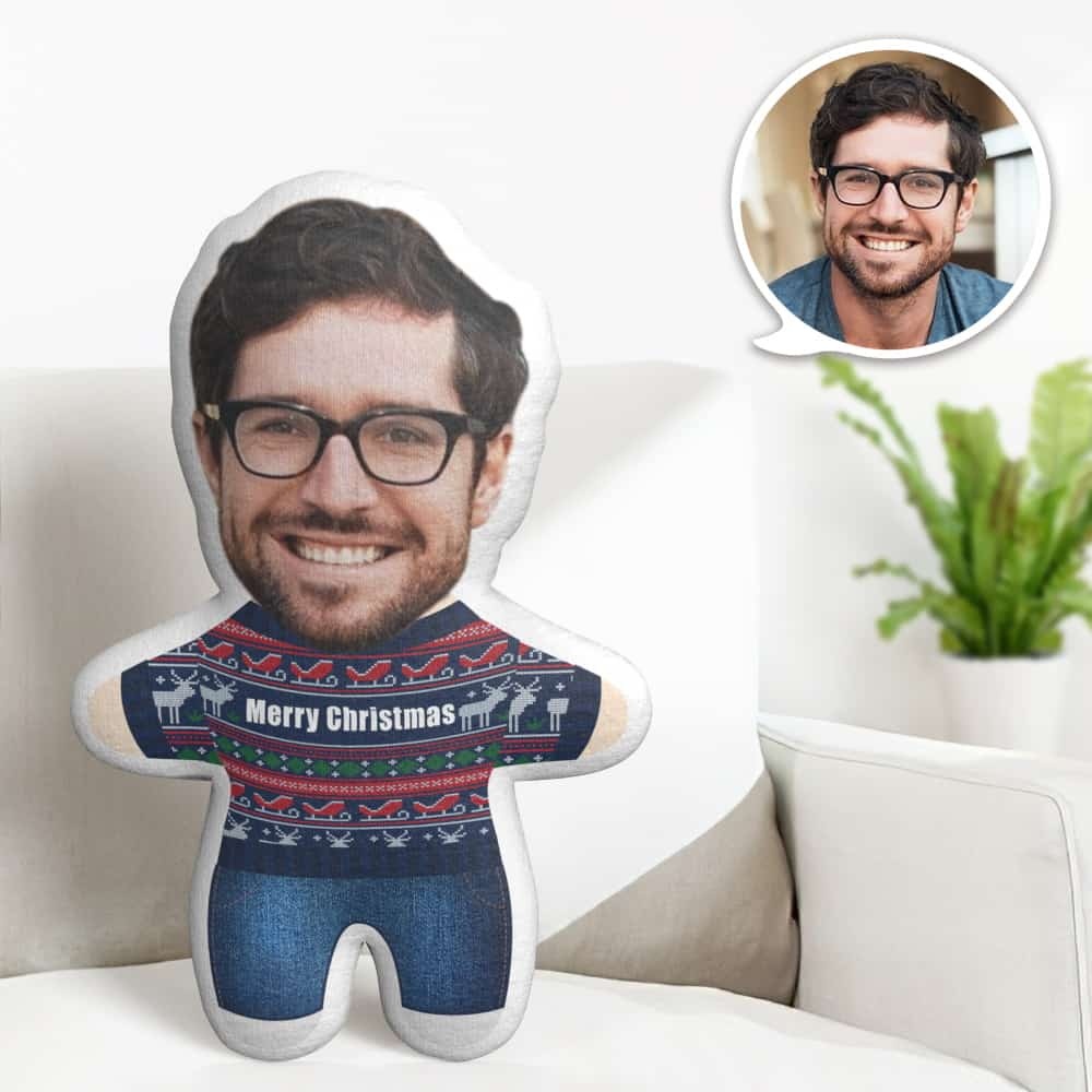 Cuscino Per Il Viso Personalizzato Simpatico Regalo Per Cuscino Minime Con Foto Personalizzata Minime Di Buon Natale - soufeelit