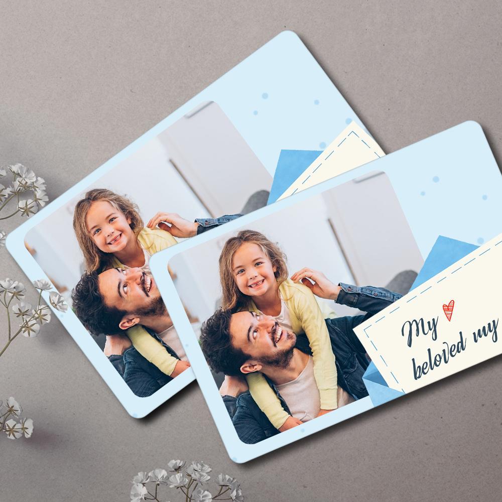 Portafoglio Fotografico Personalizzato Inserisci Carta Regalo Del Padre - soufeelit