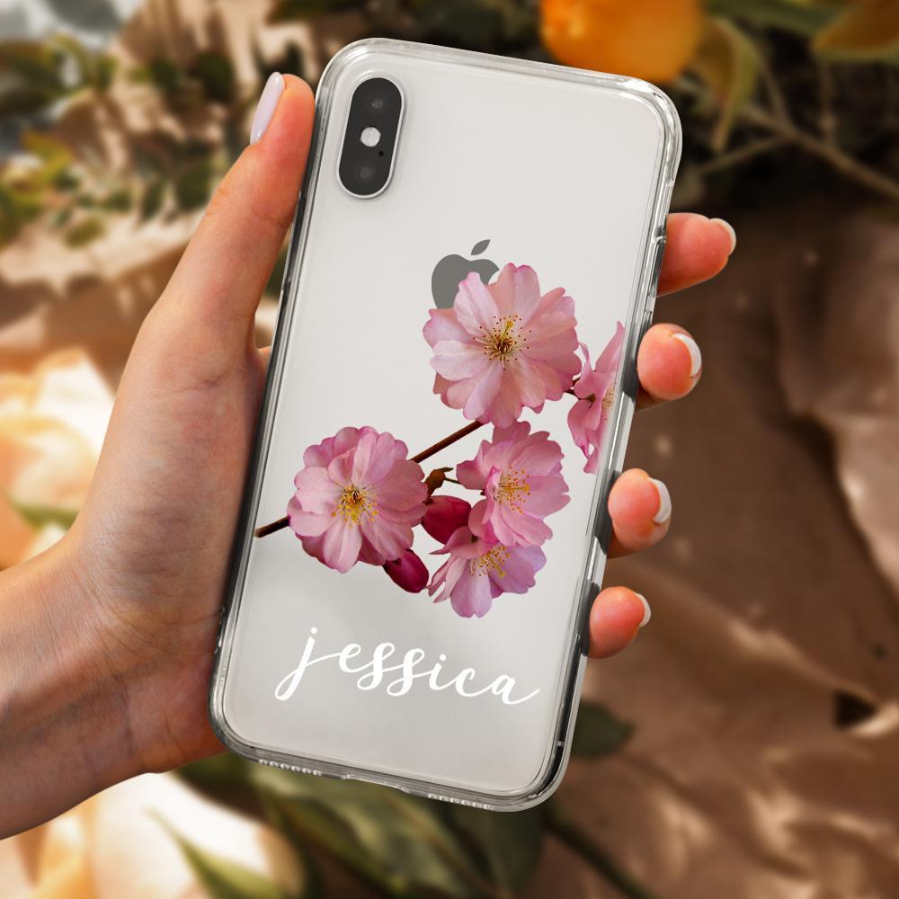 Custodia Per Iphone Con Incisione Personalizzata Iphone Xs Max Flower Theme Semplicità Alla Moda