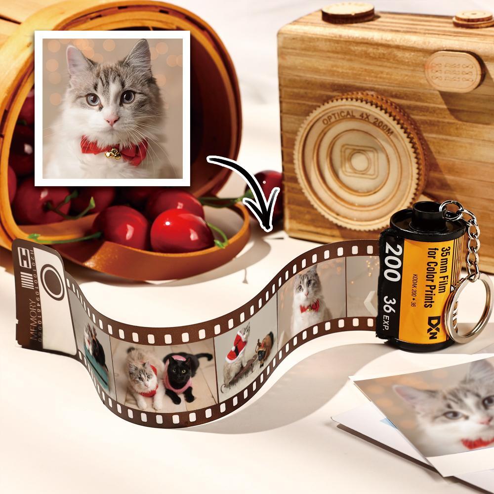 Portachiavi con rullino fotografico personalizzato da 5 foto con immagini Regali fotografici personalizzati per animali domestici