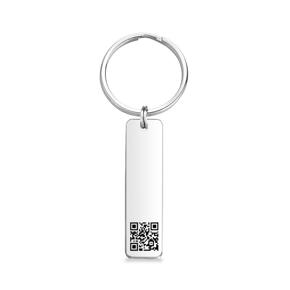 Portachiavi Con Codice Qr Scansionabile Portachiavi Con Collegamento Personalizzato Regalo Per Lui