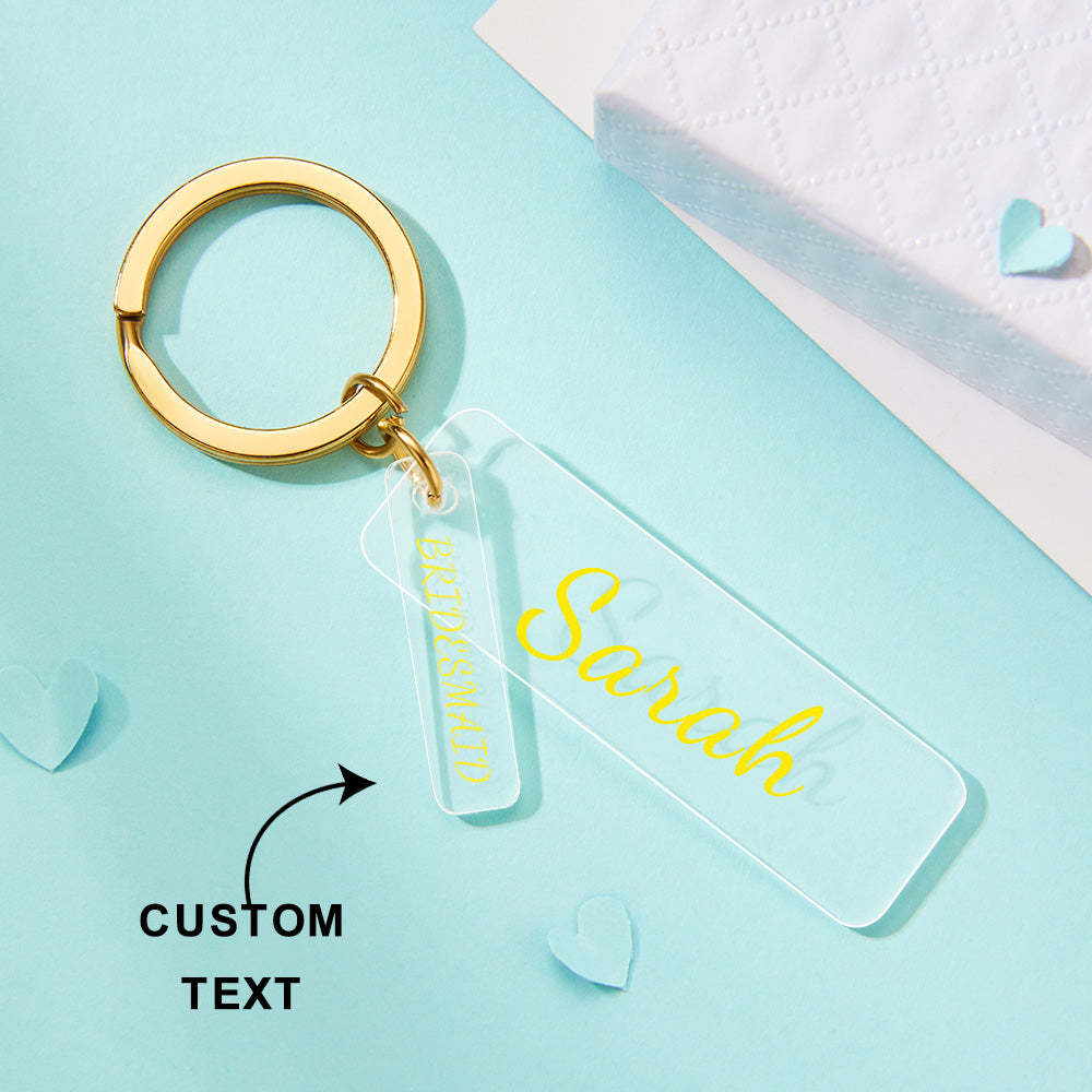 Portachiavi In Acrilico Con Incisione Personalizzata Portachiavi Da Damigella D'onore Regalo Per Feste Di Matrimonio - soufeelit