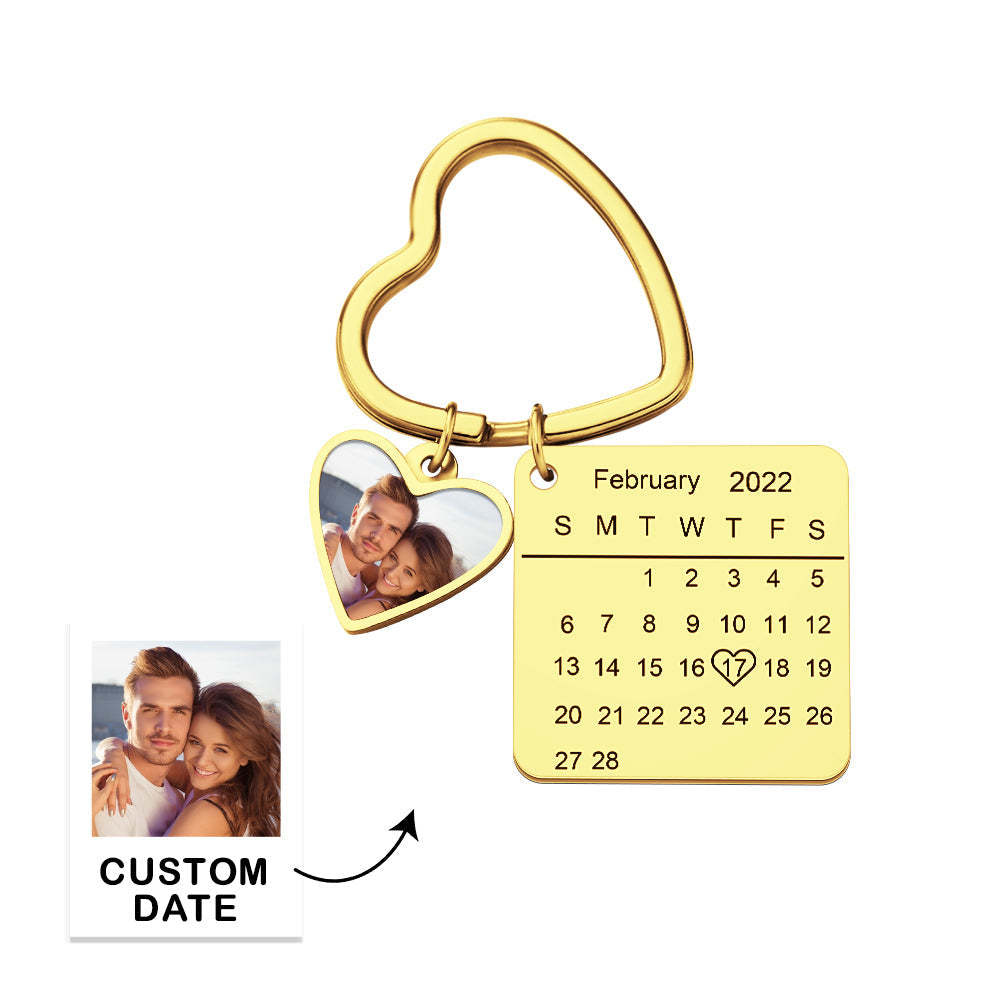 Portachiavi Con Calendario Fotografico Personalizzato Portachiavi Con Ciondolo A Cuore Salva La Data Per Le Coppie - soufeelit