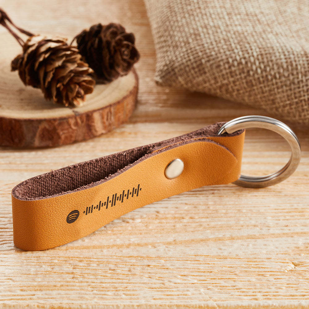 Portachiavi In pelle Con Codice Spotify Scansionabile Personalizzato Regali Commemorativi Per Portachiavi Personalizzati Per Canzoni Musicali Per Lui - soufeelit