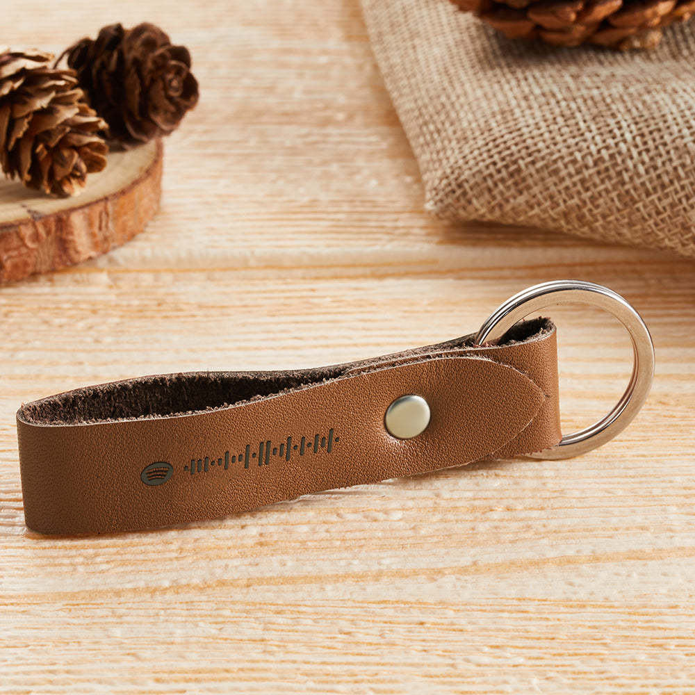 Portachiavi In pelle Con Codice Spotify Scansionabile Personalizzato Regali Commemorativi Per Portachiavi Personalizzati Per Canzoni Musicali Per Lui - soufeelit