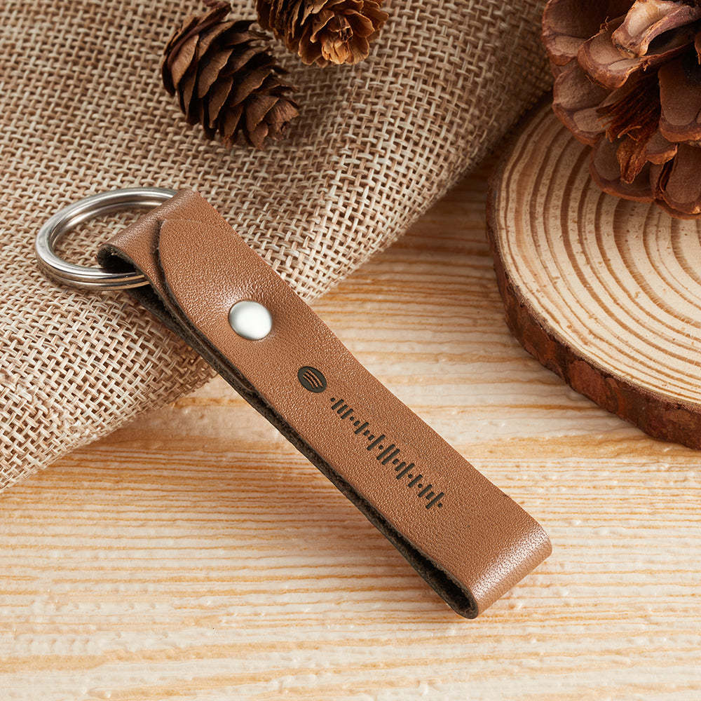 Portachiavi In pelle Con Codice Spotify Scansionabile Personalizzato Regali Commemorativi Per Portachiavi Personalizzati Per Canzoni Musicali Per Lui - soufeelit