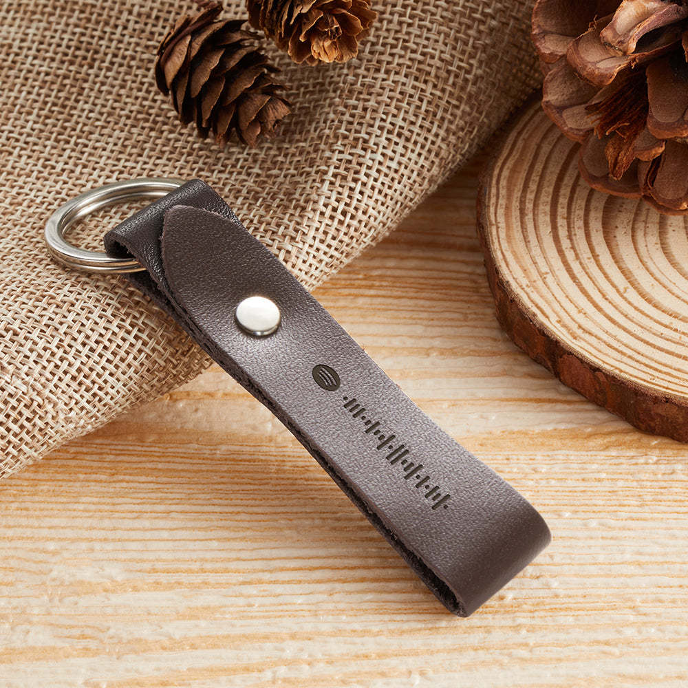 Portachiavi In pelle Con Codice Spotify Scansionabile Personalizzato Regali Commemorativi Per Portachiavi Personalizzati Per Canzoni Musicali Per Lui - soufeelit
