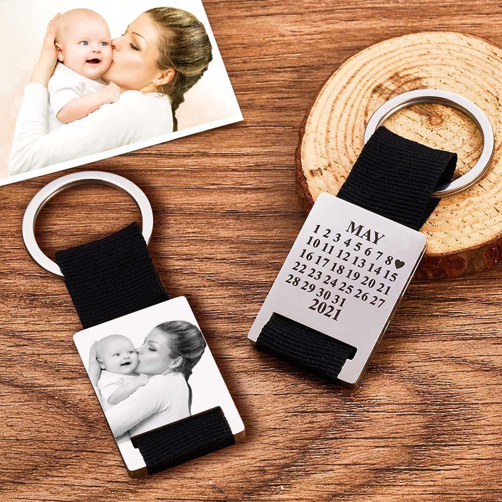 Portachiavi Con Portachiavi Con Calendario Con Foto Personalizzata Per Regalo Di San Valentino Per Lui - soufeelit