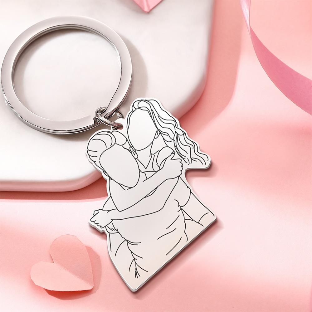Portachiavi Personalizzato Inciso A Mano Regali Commemorativi In acciaio Inossidabile Linea Regalo Artistico Per Lui - soufeelit