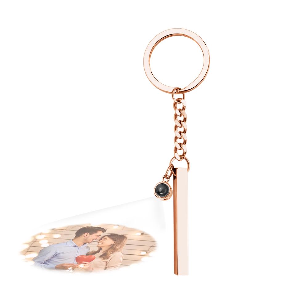 Portachiavi Con Proiezione Di Foto Personalizzate Regali Con Pendente A Cubo Verticale Inciso Per Lui - soufeelit