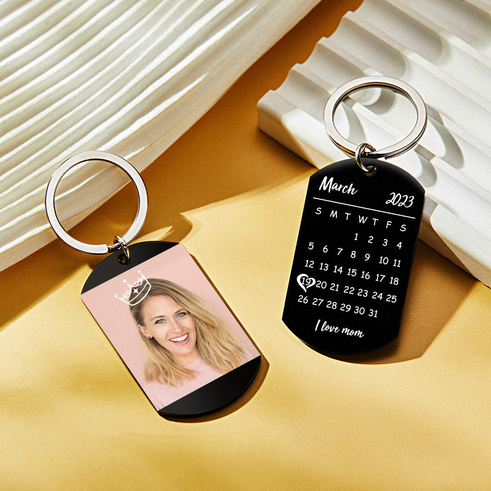 Calendario Fotografico Personalizzato Portachiavi Modello Corona Regalo Per La Festa Della Mamma Per La Mamma - soufeelit