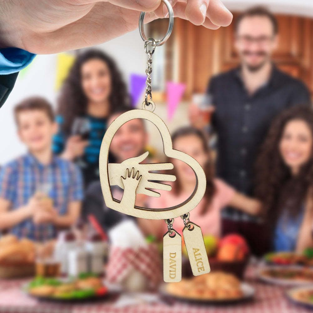 Mani Personalizzate Con Targhette Per Nome Portachiavi Regalo Per La Festa Del Papà Regalo Per Papà Nonno - soufeelit