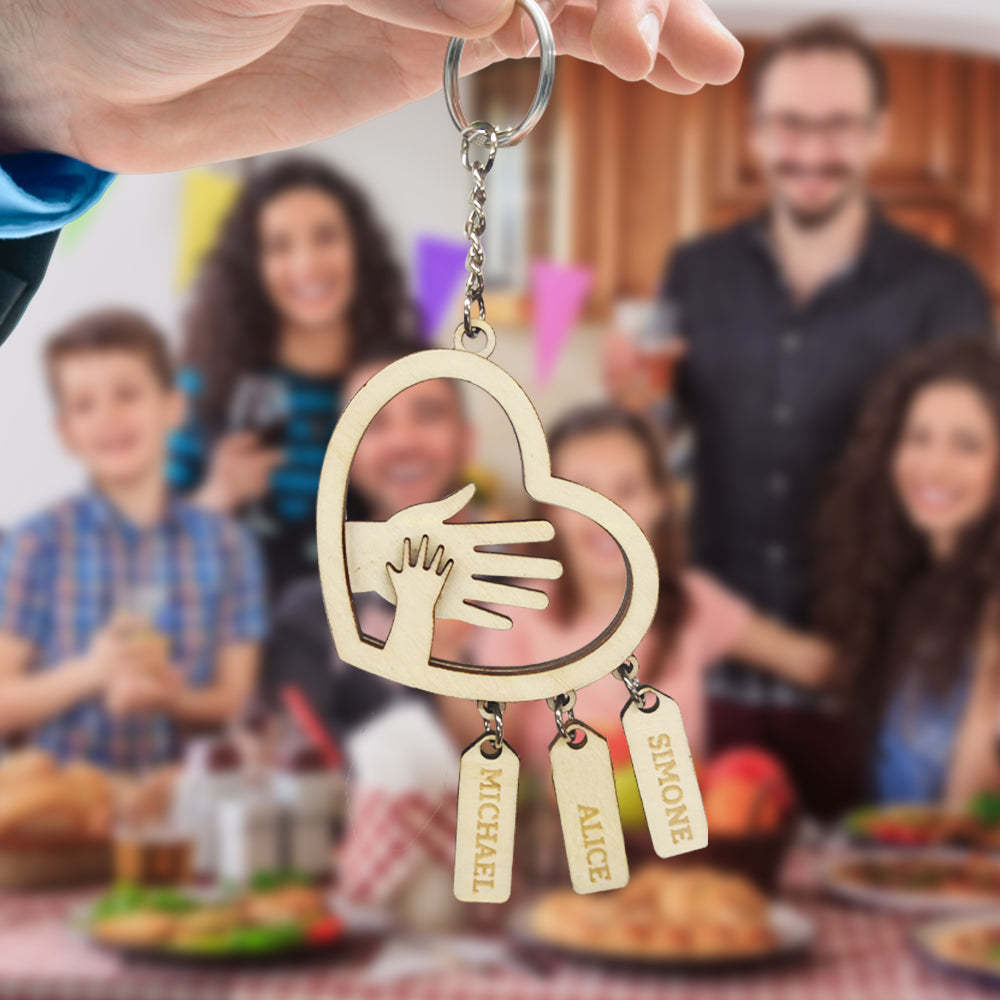 Mani Personalizzate Con Targhette Per Nome Portachiavi Regalo Per La Festa Del Papà Regalo Per Papà Nonno - soufeelit