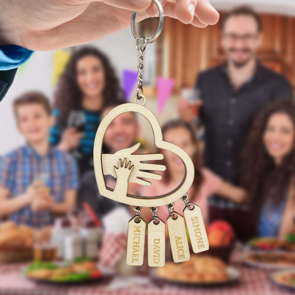 Mani Personalizzate Con Targhette Per Nome Portachiavi Regalo Per La Festa Del Papà Regalo Per Papà Nonno - soufeelit