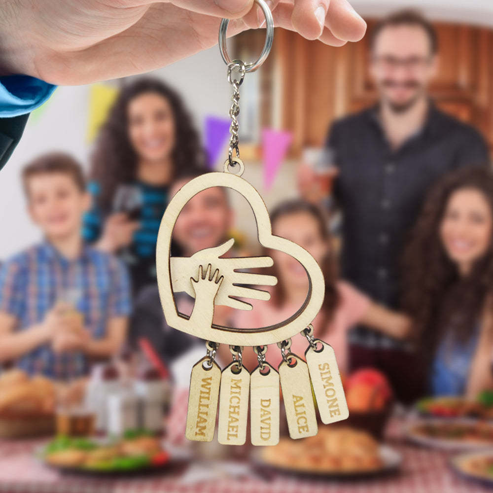 Mani Personalizzate Con Targhette Per Nome Portachiavi Regalo Per La Festa Del Papà Regalo Per Papà Nonno - soufeelit