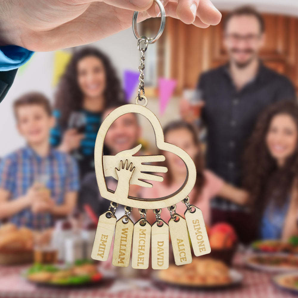 Mani Personalizzate Con Targhette Per Nome Portachiavi Regalo Per La Festa Del Papà Regalo Per Papà Nonno - soufeelit