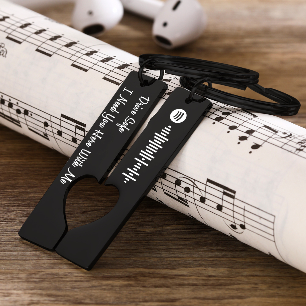 Portachiavi Con Codice Spotify Personalizzato Scansionabile Portachiavi Sicuro Con Unità Incisa Regali Per Fidanzato - soufeelit