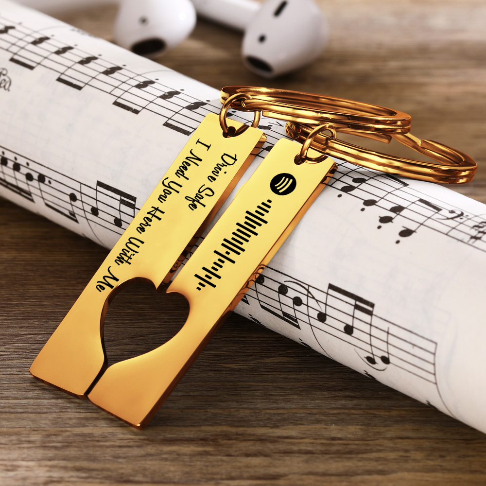 Portachiavi Con Codice Spotify Personalizzato Scansionabile Portachiavi Sicuro Con Unità Incisa Regali Per Fidanzato - soufeelit