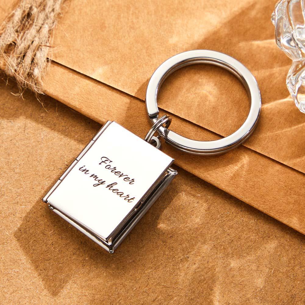 Portachiavi Con Medaglione Fotografico Personalizzato Per Uomo Portachiavi Commemorativo Con Testo Inciso Da Donna - soufeelit