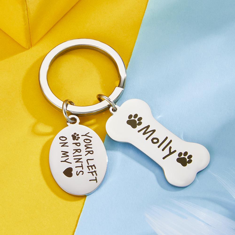 Portachiavi Con Osso Di Cane Inciso Personalizzato Souvenir Regalo Portachiavi Per Animali Domestici