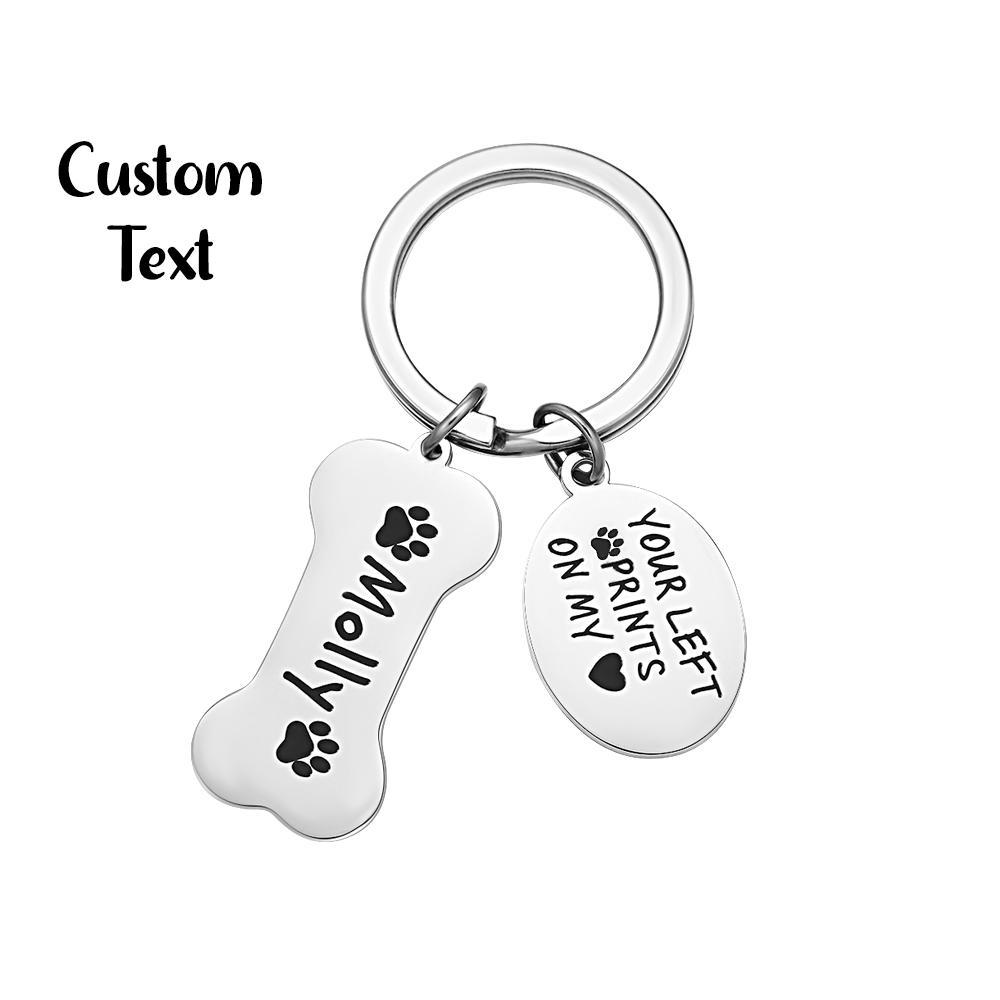 Portachiavi Con Osso Di Cane Inciso Personalizzato Souvenir Regalo Portachiavi Per Animali Domestici