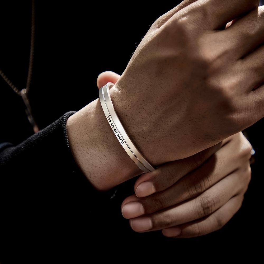 Braccialetto Personalizzato Con Incisione Bracciale Da Uomo Vintage Regalo Per La Festa Del Papà - soufeelit