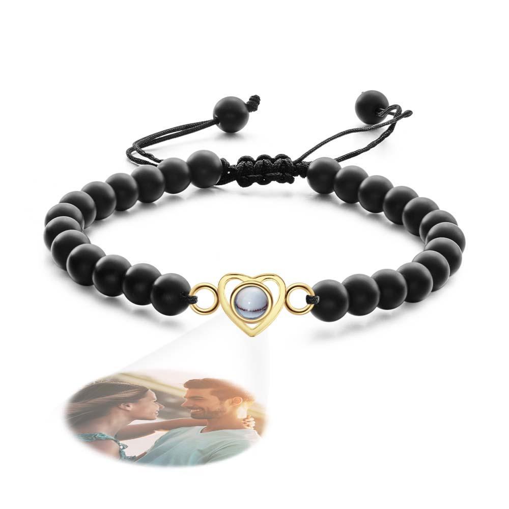Braccialetto Di Perline Con Proiezione Di Foto Personalizzate Braccialetto A Forma Di Cuore Bellissimo Regalo Per Lei - soufeelit