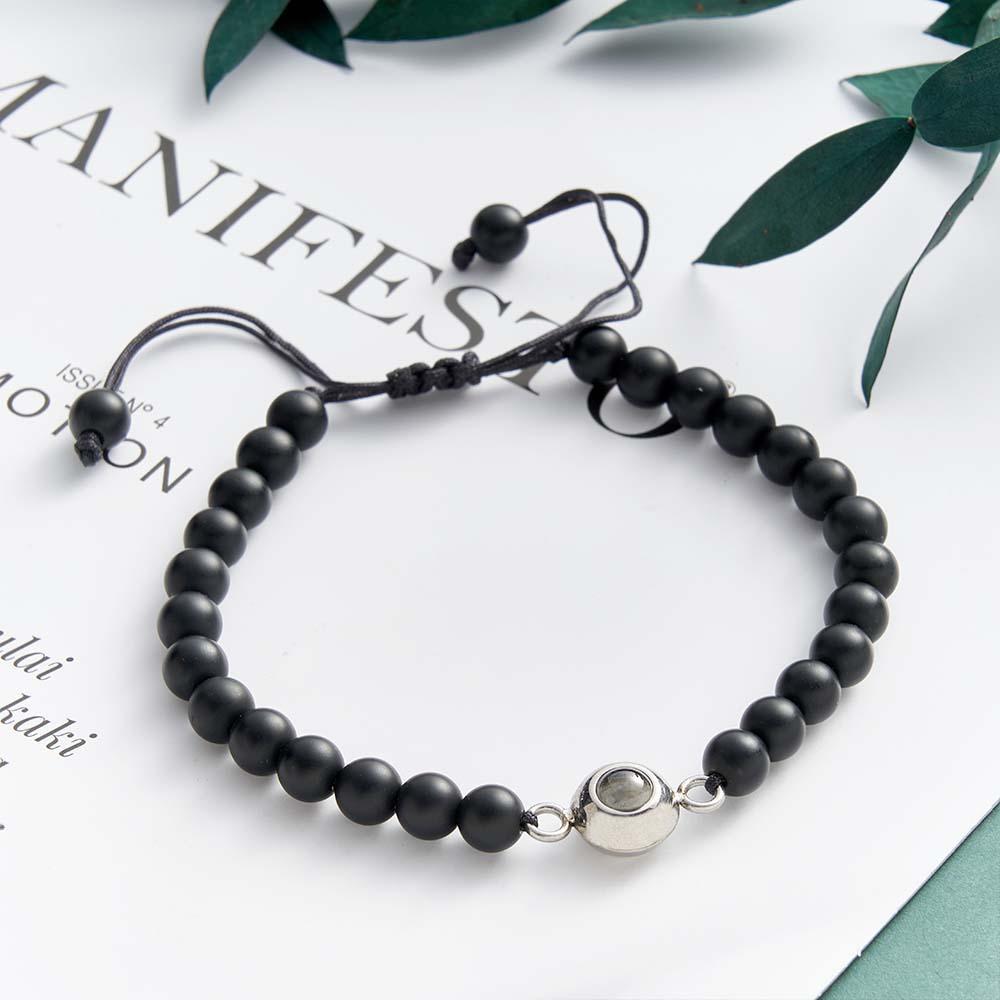 Braccialetto Personalizzato Con Perline Di Proiezione Di Foto Regalo Elegante Per Lei - soufeelit