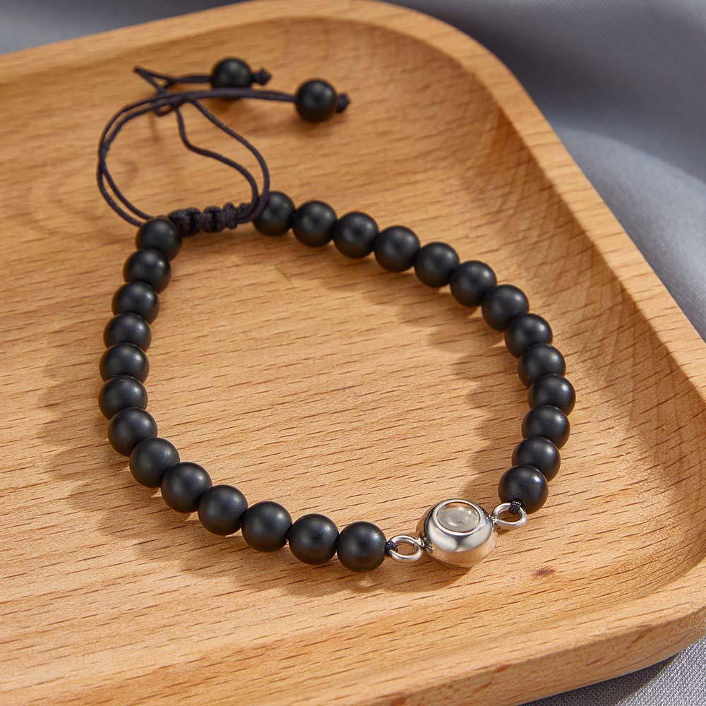 Braccialetto Personalizzato Con Perline Di Proiezione Di Foto Regalo Elegante Per Lei - soufeelit